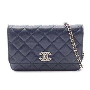 Chanel CHANEL19 Shoulder Bag Navy Leather